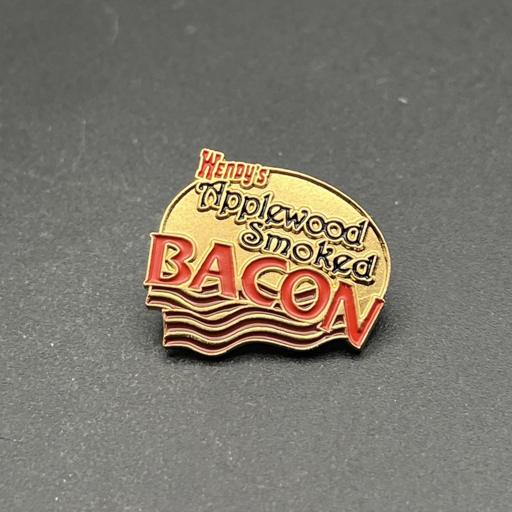 Wendy's Fast Food Restaurant Applewood Smoked Bacon Employee Lapel Hat Pin